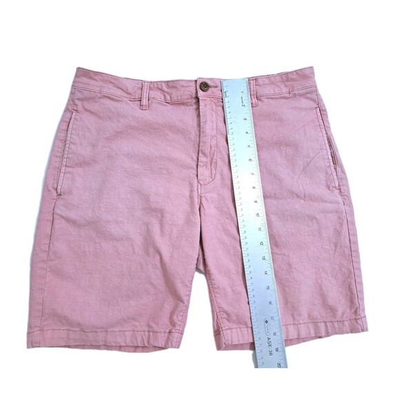 Tailor Vintage Chino Shorts Men's Size 36 Pink Linen Cotton Blend Bermuda - Picture 8 of 9